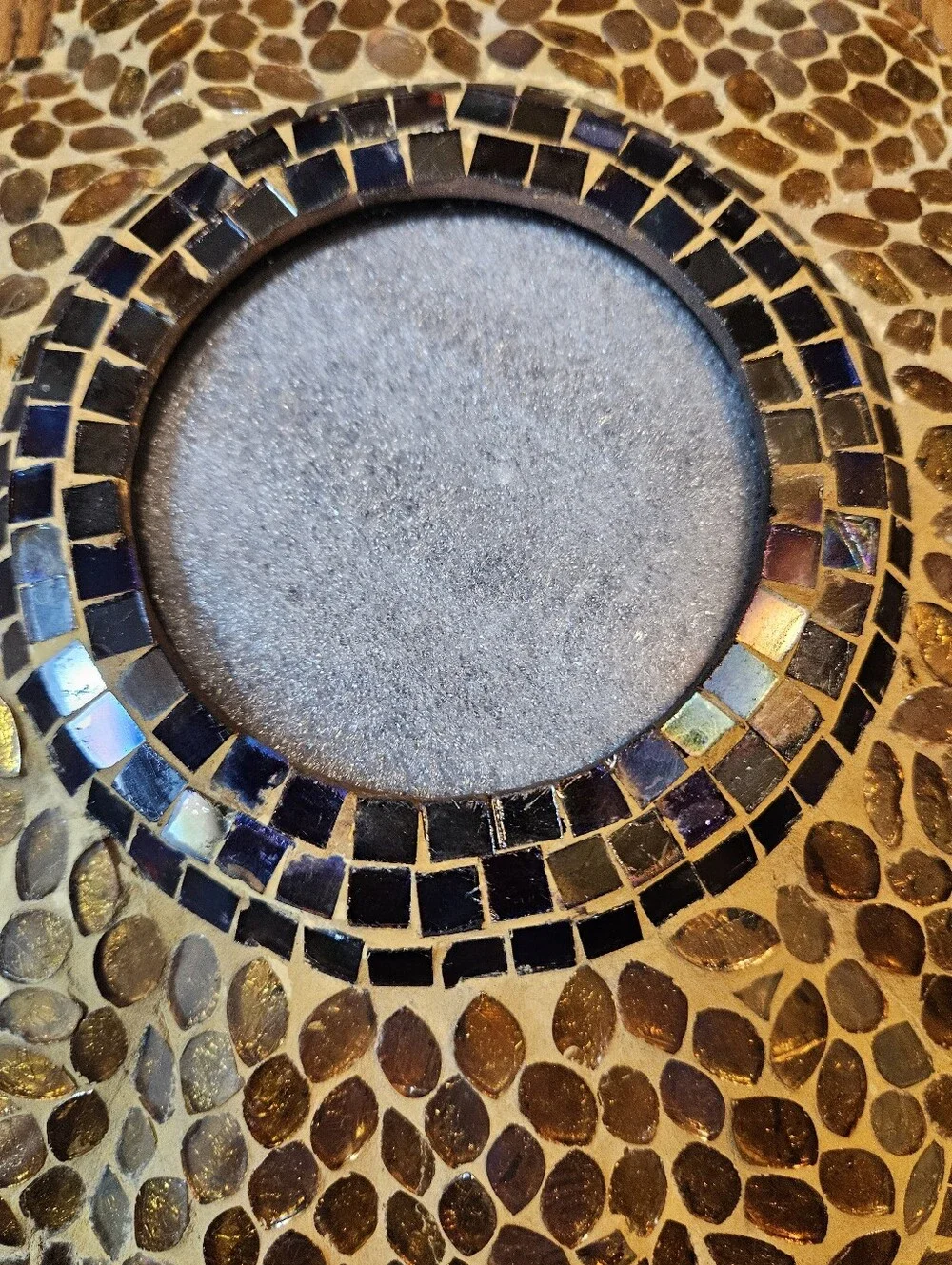 Gold Mosaic Scalloped Wall Mirror Frame